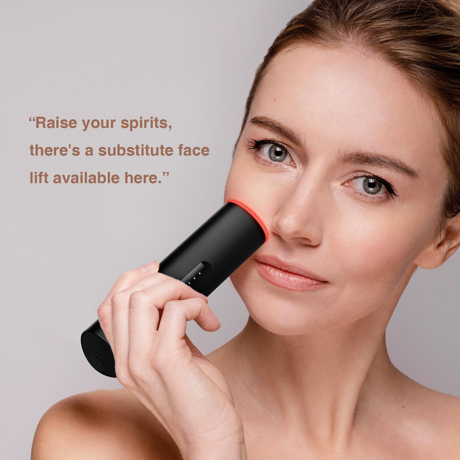 Dual Wavelength LED & Laser Facial Pen, 620nm Red & 470nm Blue Light Therapy Device for Anti-Aging