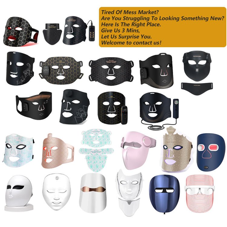Rechargeable 3 Color Silicone 460nm 850nm Led 3D Face Mask Light Therapy Led Facial Mask with Voice Control - Image 3