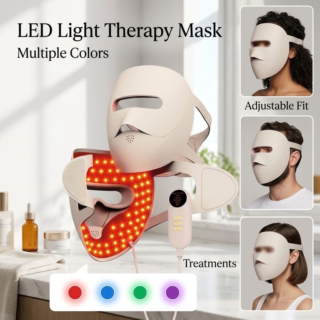 OHO OEM/ODM 4-Color LED Face Mask Wireless Rechargeable 3D Silicone Infrared Therapy Skin Rejuvenation Beauty Personal Care - Image 2