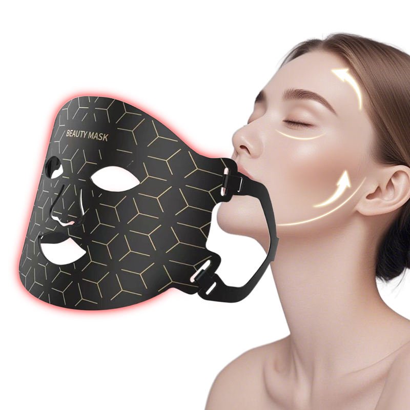 OEM LED Face Neck Mask Red Light Photon Therapy Infrared Skin Rejuvenation Anti-Aging